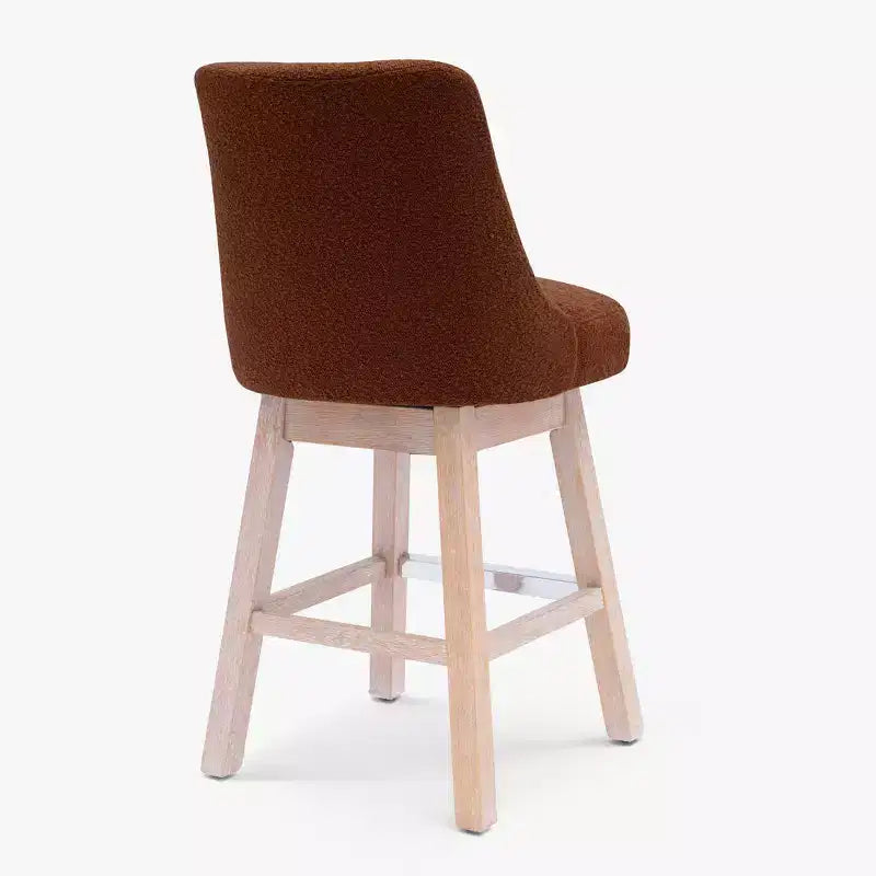 Sgabello da bar WestinTrends 26 imbottito e girevole ad altezza bancone, Arancio ruggine