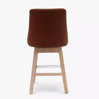 Sgabello da bar WestinTrends 26 imbottito e girevole ad altezza bancone, Arancio ruggine