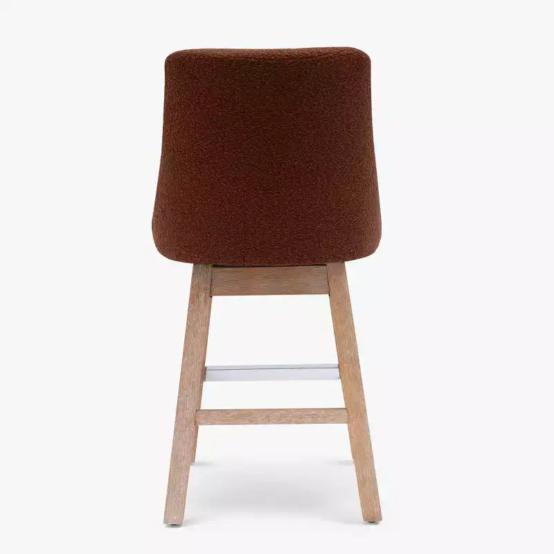 Sgabello da bar WestinTrends 26 imbottito e girevole ad altezza bancone, Arancio ruggine