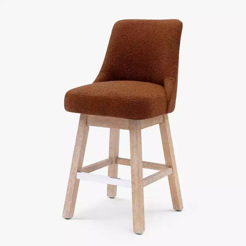 Sgabello da bar WestinTrends 26 imbottito e girevole ad altezza bancone, Arancio ruggine