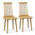 Costway Windsor Dining Chairs Set of 2/4 Dining Chairs with High Spindle Back Natural