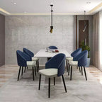 LeisureMod Paradiso Sedia moderna imbottita con schienale curvo, gambe in legno massello nero, elegante e comoda sedia laterale per sala da pranzo, cucina e soggiorno