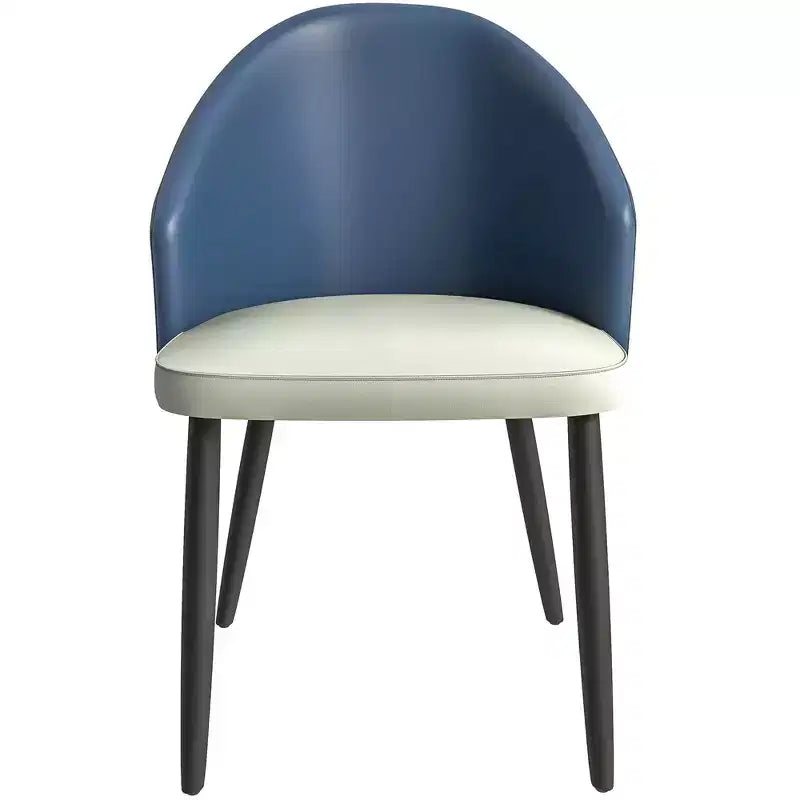 LeisureMod Paradiso Sedia moderna imbottita con schienale curvo, gambe in legno massello nero, elegante e comoda sedia laterale per sala da pranzo, cucina e soggiorno