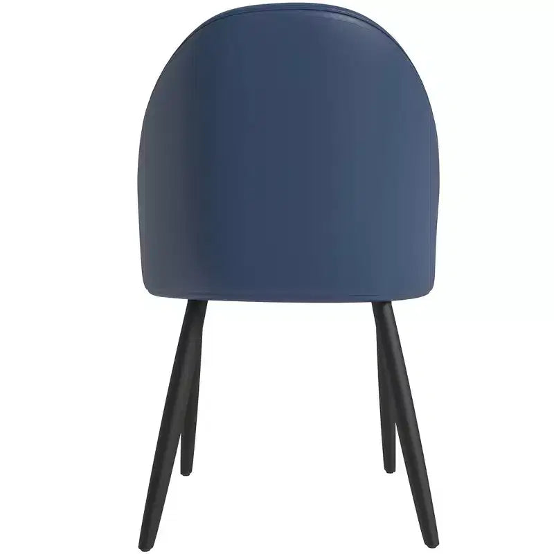 LeisureMod Paradiso Sedia moderna imbottita con schienale curvo, gambe in legno massello nero, elegante e comoda sedia laterale per sala da pranzo, cucina e soggiorno