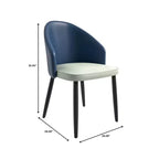 LeisureMod Paradiso Sedia moderna imbottita con schienale curvo, gambe in legno massello nero, elegante e comoda sedia laterale per sala da pranzo, cucina e soggiorno