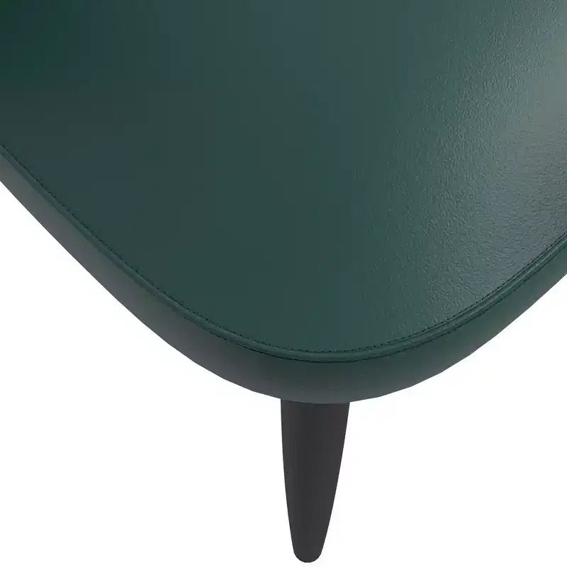 LeisureMod Paradiso Sedia moderna imbottita con schienale curvo, gambe in legno massello nero, elegante e comoda sedia laterale per sala da pranzo, cucina e soggiorno