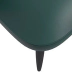 LeisureMod Paradiso Sedia moderna imbottita con schienale curvo, gambe in legno massello nero, elegante e comoda sedia laterale per sala da pranzo, cucina e soggiorno