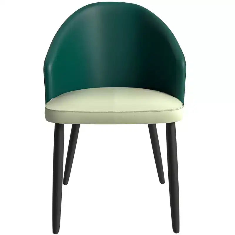 LeisureMod Paradiso Sedia moderna imbottita con schienale curvo, gambe in legno massello nero, elegante e comoda sedia laterale per sala da pranzo, cucina e soggiorno