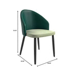 LeisureMod Paradiso Sedia moderna imbottita con schienale curvo, gambe in legno massello nero, elegante e comoda sedia laterale per sala da pranzo, cucina e soggiorno