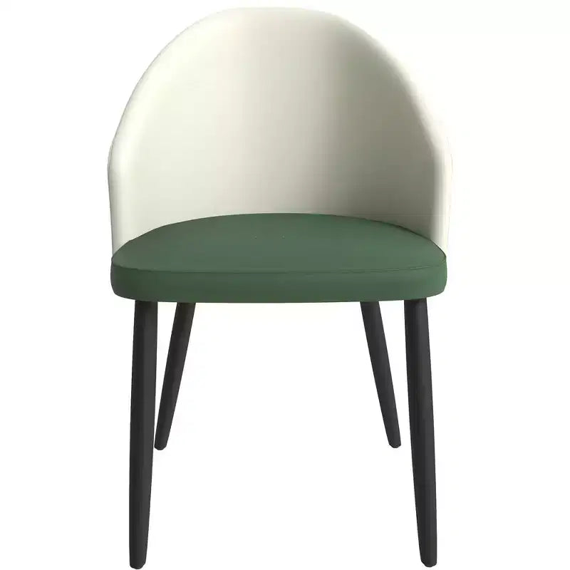 LeisureMod Paradiso Sedia moderna imbottita con schienale curvo, gambe in legno massello nero, elegante e comoda sedia laterale per sala da pranzo, cucina e soggiorno