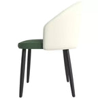 LeisureMod Paradiso Sedia moderna imbottita con schienale curvo, gambe in legno massello nero, elegante e comoda sedia laterale per sala da pranzo, cucina e soggiorno