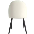 LeisureMod Paradiso Sedia moderna imbottita con schienale curvo, gambe in legno massello nero, elegante e comoda sedia laterale per sala da pranzo, cucina e soggiorno