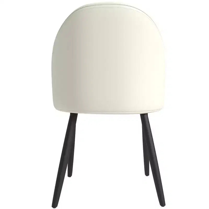 LeisureMod Paradiso Sedia moderna imbottita con schienale curvo, gambe in legno massello nero, elegante e comoda sedia laterale per sala da pranzo, cucina e soggiorno