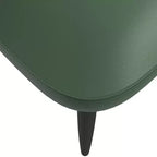 LeisureMod Paradiso Sedia moderna imbottita con schienale curvo, gambe in legno massello nero, elegante e comoda sedia laterale per sala da pranzo, cucina e soggiorno