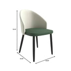 LeisureMod Paradiso Sedia moderna imbottita con schienale curvo, gambe in legno massello nero, elegante e comoda sedia laterale per sala da pranzo, cucina e soggiorno