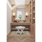 Poggiapiedi imbottito in velluto Manhattan Comfort Abigail