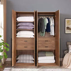Armadio a due ante con 5 ripiani Manhattan Comfort Lee