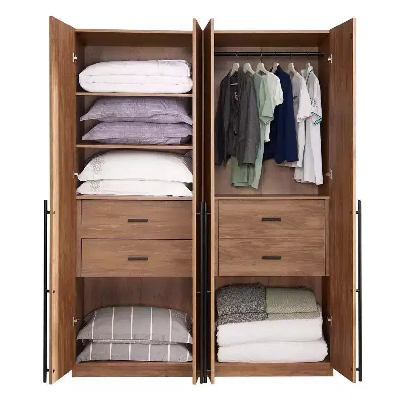 Armadio a due ante con 5 ripiani Manhattan Comfort Lee