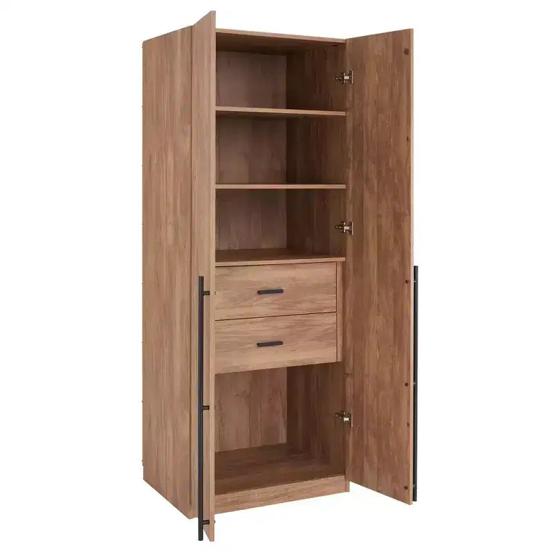 Armadio a due ante con 5 ripiani Manhattan Comfort Lee