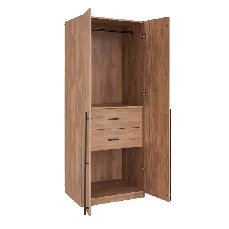 Armadio a due ante con 5 ripiani Manhattan Comfort Lee