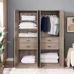Armadio a due ante con 5 ripiani Manhattan Comfort Lee