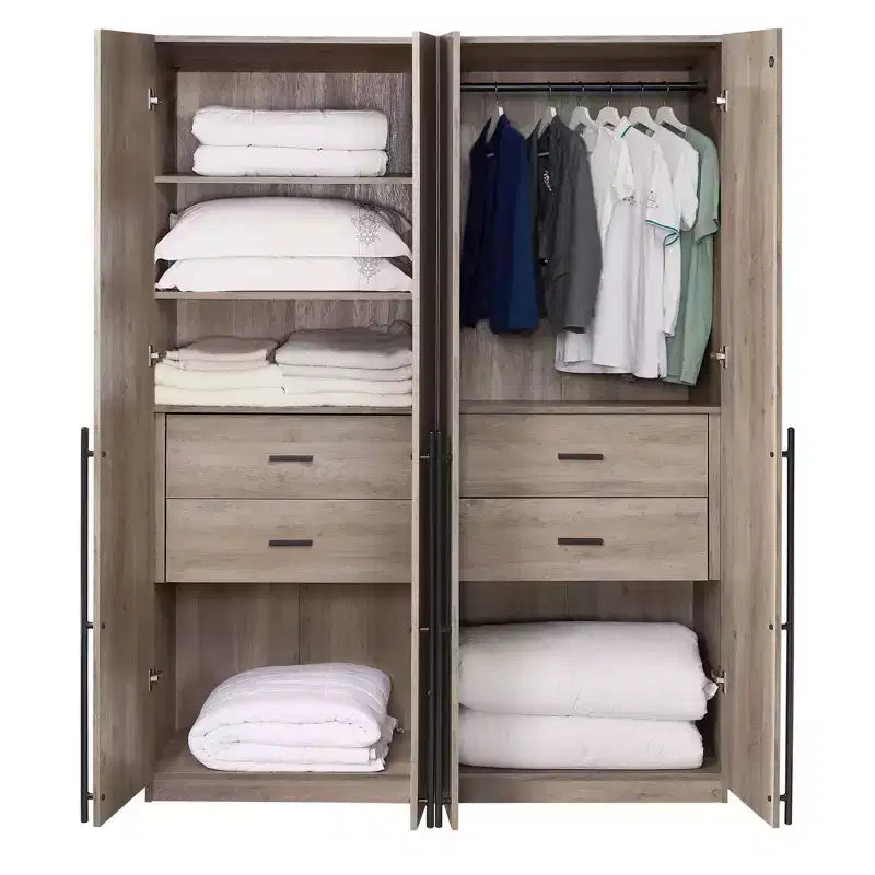 Armadio a due ante con 5 ripiani Manhattan Comfort Lee