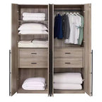 Armadio a due ante con 5 ripiani Manhattan Comfort Lee