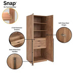 Armadio a due ante con 5 ripiani Manhattan Comfort Lee
