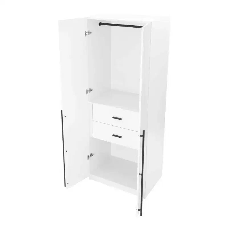 Armadio a due ante con 5 ripiani Manhattan Comfort Lee
