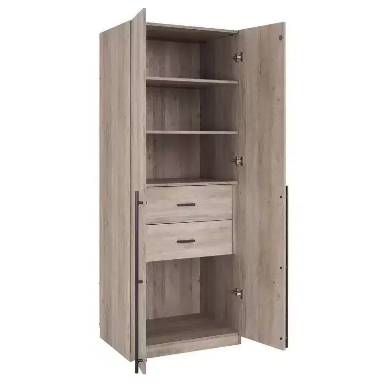 Armadio a due ante con 5 ripiani Manhattan Comfort Lee