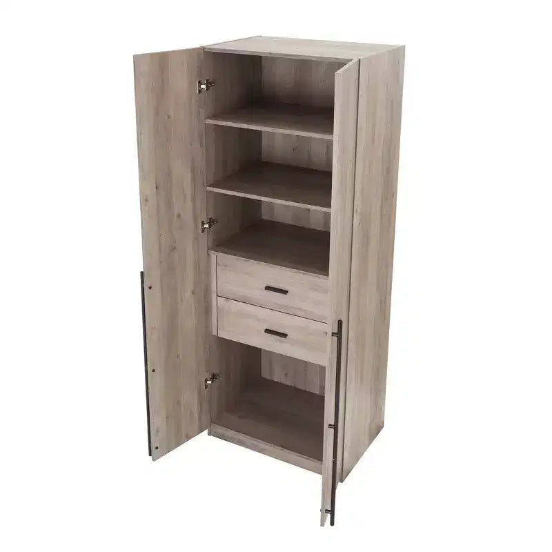 Armadio a due ante con 5 ripiani Manhattan Comfort Lee