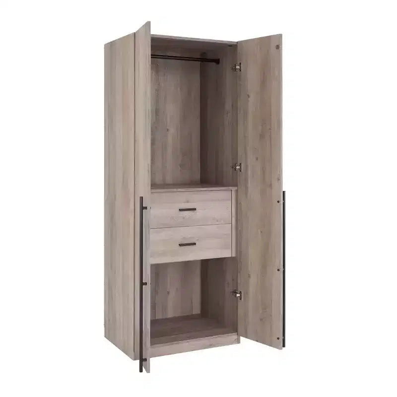 Armadio a due ante con 5 ripiani Manhattan Comfort Lee