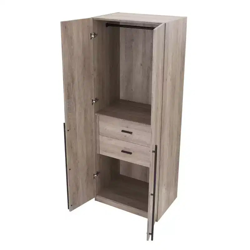 Armadio a due ante con 5 ripiani Manhattan Comfort Lee