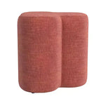 Pouf ottomano in ciniglia a forma di trifoglio HomePop