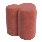 Pouf ottomano in ciniglia a forma di trifoglio HomePop