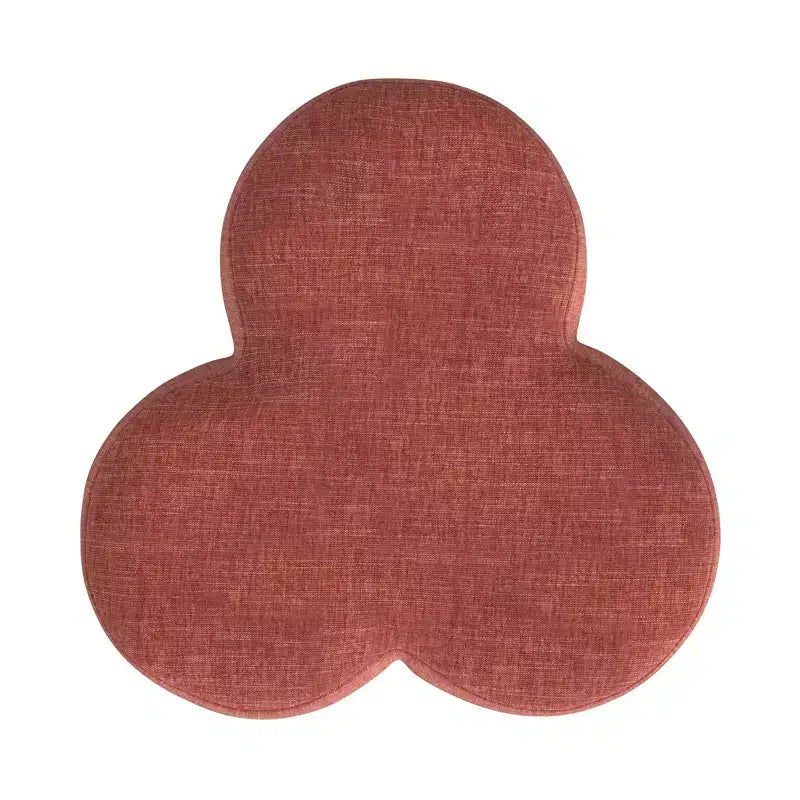 Pouf ottomano in ciniglia a forma di trifoglio HomePop