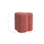 Pouf ottomano in ciniglia a forma di trifoglio HomePop