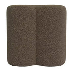 Pouf ottomano in ciniglia a forma di trifoglio HomePop