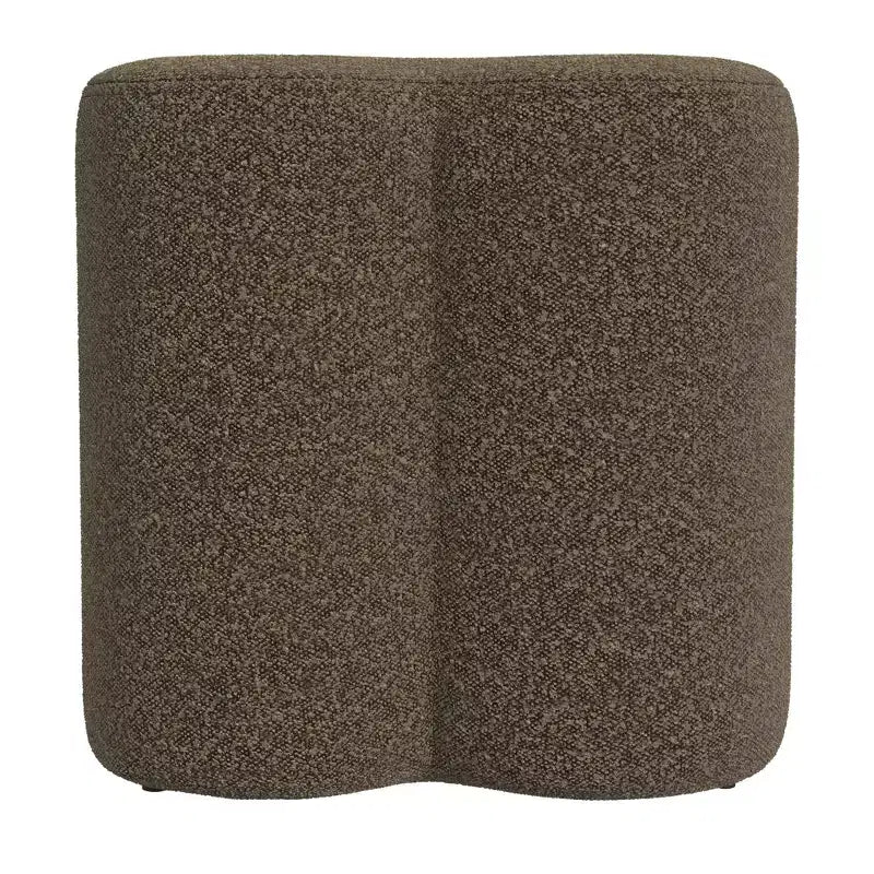 Pouf ottomano in ciniglia a forma di trifoglio HomePop