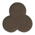 Pouf ottomano in ciniglia a forma di trifoglio HomePop