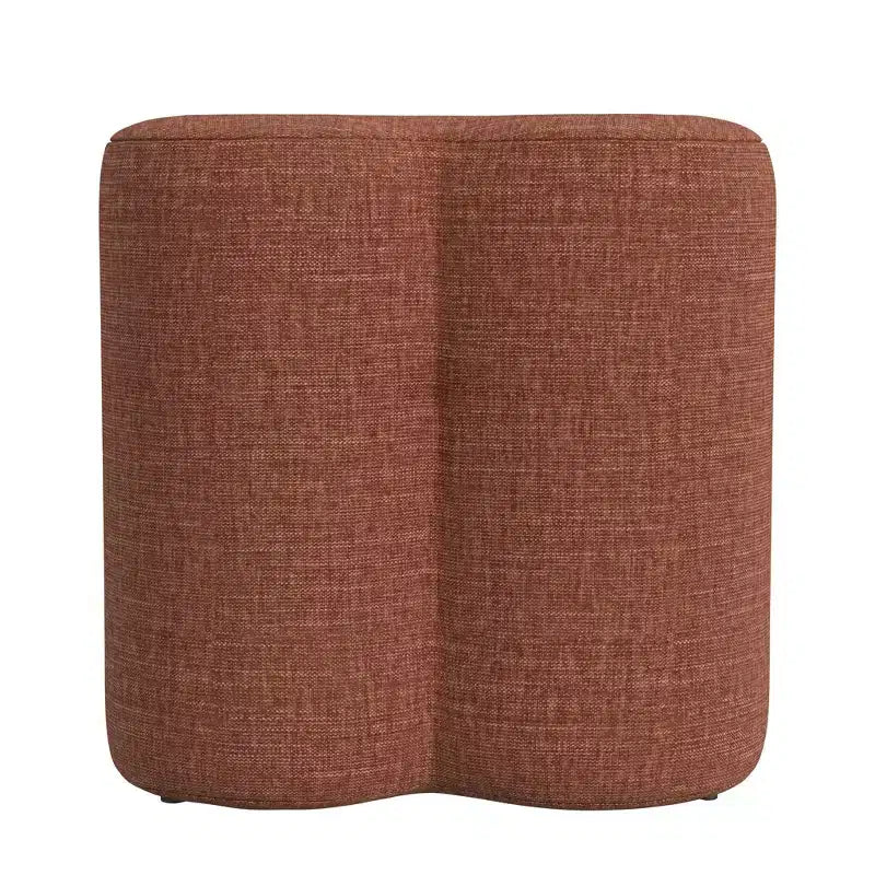 Pouf ottomano in ciniglia a forma di trifoglio HomePop