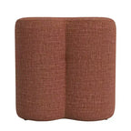 Pouf ottomano in ciniglia a forma di trifoglio HomePop