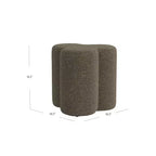 Pouf ottomano in ciniglia a forma di trifoglio HomePop