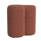 Pouf ottomano in ciniglia a forma di trifoglio HomePop
