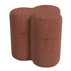 Pouf ottomano in ciniglia a forma di trifoglio HomePop