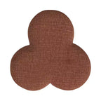 Pouf ottomano in ciniglia a forma di trifoglio HomePop