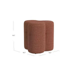 Pouf ottomano in ciniglia a forma di trifoglio HomePop