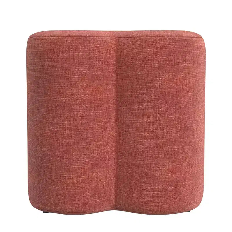 Pouf ottomano in ciniglia a forma di trifoglio HomePop