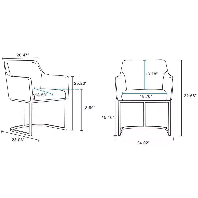Sedia da pranzo imbottita in similpelle Serena Modern - Manhattan Comfort