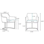 Sedia da pranzo imbottita in similpelle Serena Modern - Manhattan Comfort